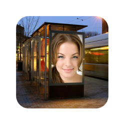 دمج صور الكاميراء بلوحات اعلانية