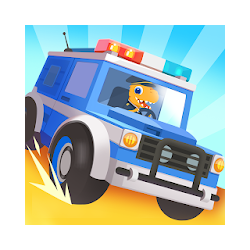 Dinosaur Police Car - Police Chase Games for Kids