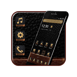 Black brown leather theme