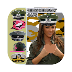 الفتيات قبعة عسكرية محرر الصور