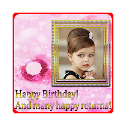 Birthday photo frame greetings