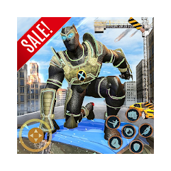 Super Hero Panther Robot Crime City Rescue Mission