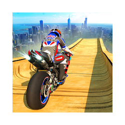 Vertical Mega Ramp Bike Stunt Racing