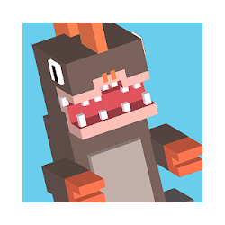 Blocky Jumping Run Avoid Shark