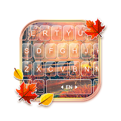 ثيم لوحة المفاتيح Gold Autumn Leaf