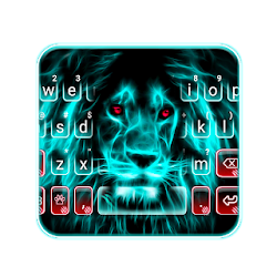 ثيم لوحة المفاتيح Wild Neon Lion