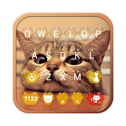 Cute Kitty Emoji Keyboard Theme Wallpaper