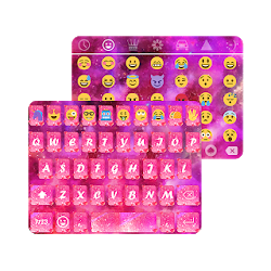 Pink Galaxy -KK Emoji Keyboard
