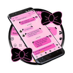 ❤ Ribbon Black موضوع رسائل SMS