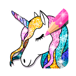Unicorn Coloring Book Glitter