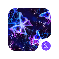 Blue Purple Beautiful Butterfly Free Theme