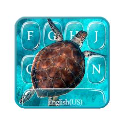 ثيم لوحة المفاتيح Blue Sea Turtle