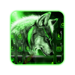 ثيم لوحة المفاتيح Green Wild Wolf