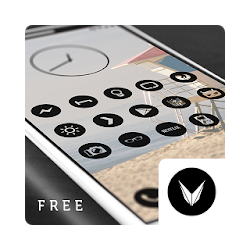 Dark Void - Black Circle Icons Free Version