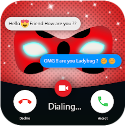 fake chat with ladybug  call  video - prank تنزيل fake chat with ladybug  call  video - prank Free لـ Android