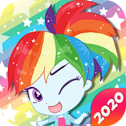 ميني المهور قوس قزح الخنصر واللباس