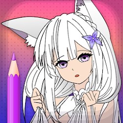 Animated Glitter Coloring Book - Anime Manga