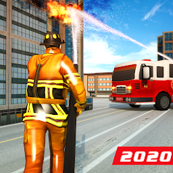 نار شاحنة نقل القيادة هليكوبتر إنقاذ