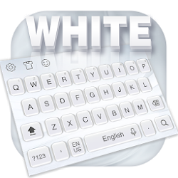 لوحة المفاتيح بيضاء نقية