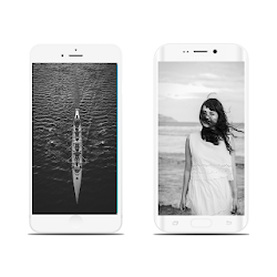 Black  White Monochrome Wallpaper HD+