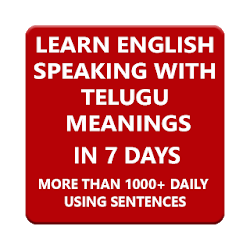 Learn English in Telugu - Daily using sentences