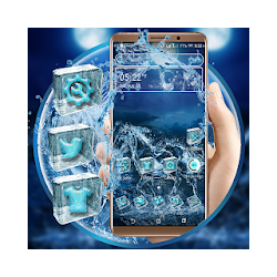 Blue Ice Horse Launcher Theme