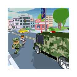 Blocky Army City Rush Racer