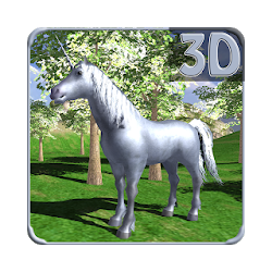 Unicorn Horse Mountain Sim 3D