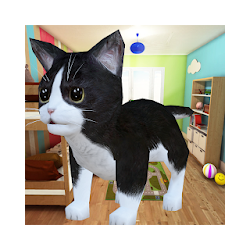 القط هريرة محاكي لطيف القط سماش غرفة الاطفال