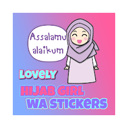 Lovely Hijab Girl WA Stickers