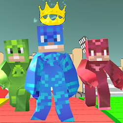 لعبة Pixel Masks Superheroes Craft Run