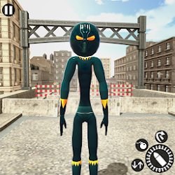 لعبة Flying Stickman Rope Hero- Gangster Crime 2k20