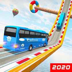 Police Mega Ramp Bus Stunts  Impossible Tracks 3D