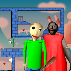 لعبة Red Granny and Green Baldi