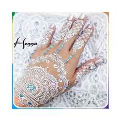 أبيض تصميم الحناء