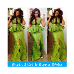 Bazin Skirt  Blouse Styles