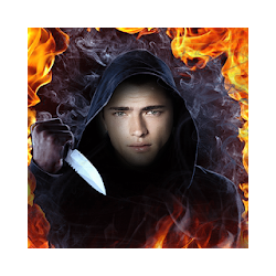 Photo Montage-Fire Frame Effect