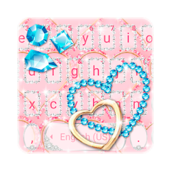 ثيم لوحة المفاتيح Girly Pink Heart