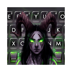 ثيم لوحة المفاتيح Neon Green Demon