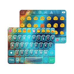 Galaxy War Emoji Keyboard Skin