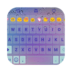Rain Glass Love Emoji Keyboard