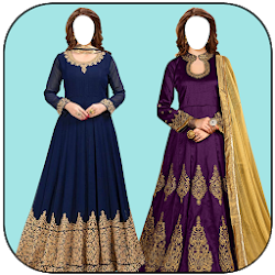Women New  Anarkali  Dress Photo  Montage