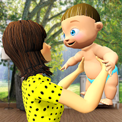 لعبة New Virtual Mother Life Simulator- Baby Care Games