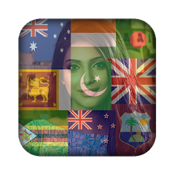 كريكيت الوجه العلم محرر الصور