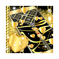 Gold black lock screen