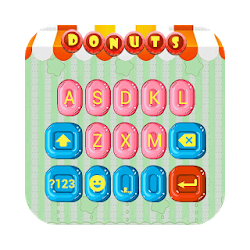 Donuts Sweet Emoji Keyboard Theme