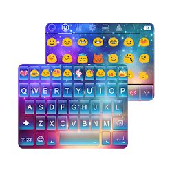 Rainbow Galaxy Emoji Keyboard