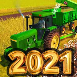 لعبة Village Tractor Drive 2021-Farm Offroad Sim Games