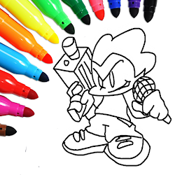 coloring Friday Night Funkin