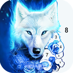 Wolf Coloring Book Free paint by number offline